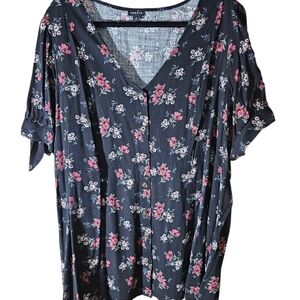 Torrid Floral V-Neck Women's Top
